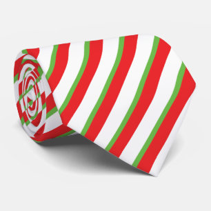 Corbata Navidades líneas diagonales estampación de cuello