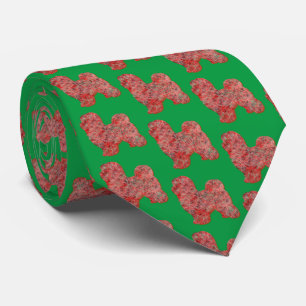 Corbata Navidades malteses adorables Perro Silhouette Cuel