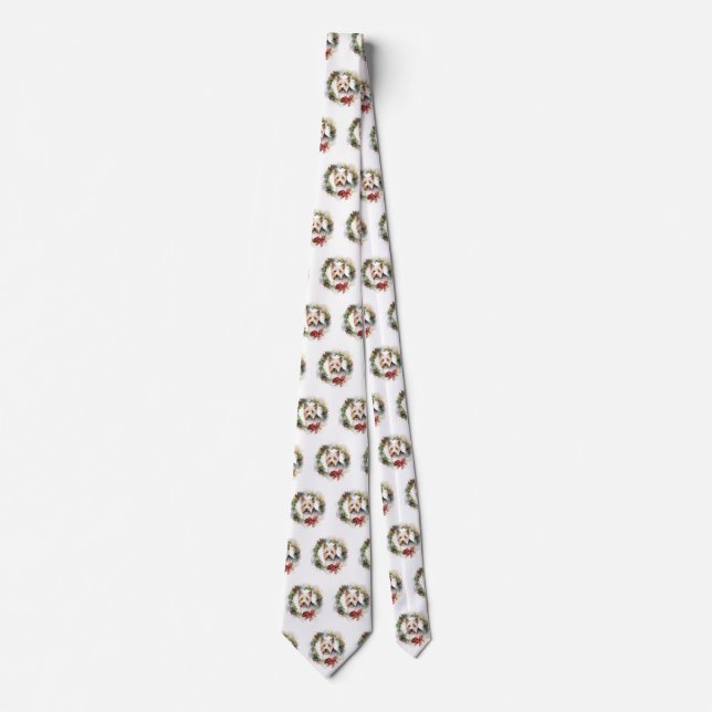 Corbata Navidades más aterradores de Biewer Wreath Festime (Anverso)
