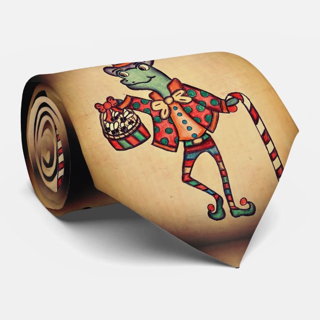 Corbata Navidades masculinos divertidos atan (Enrollado)