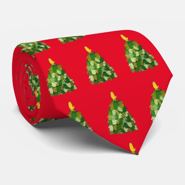 Corbata Navidades Mitten Tree Necktie (Enrollado)