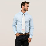 Corbata Navidades modernos y coloridos<br><div class="desc">Navidades modernos cortan el cuello con un diseño lindo y divertido con "Merry and Bright" en alegres letras color rosa pastel y verde casual.</div>