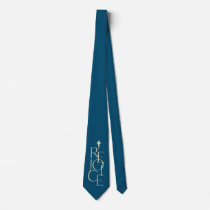 Corbata Navidades modernos y tipográficos REJOICE y estrel