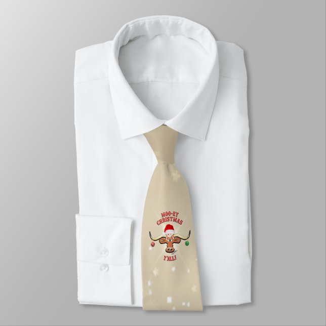 Corbata navidades "Moo-ey" Longhorn Steer (Atado)