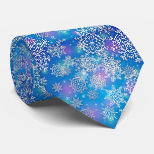 Corbata Navidades morados azules de cuello de invierno