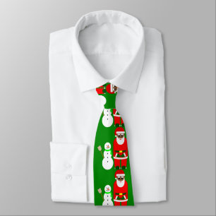 Corbata navidades negro africano santa claus snowman lindo