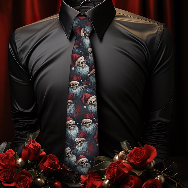 Corbata Navidades oscuros Santa Skulls gótica gótica gótic (Subido por el creador)