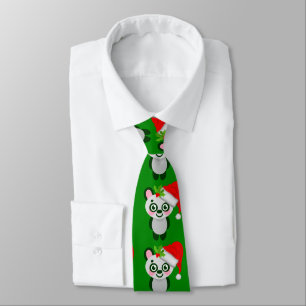 Corbata navidades panda santa claus