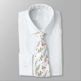Corbata Navidades Patrón Botánico mixto Cuello