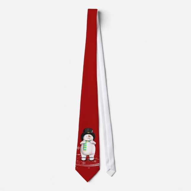 Corbata Navidades personalizado Snowman (Anverso)