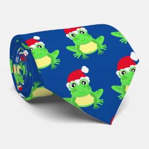 Corbata Navidades Rana Azul Santa Hat Novedad