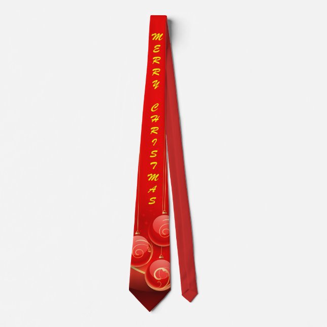 Corbata Navidades rojos personalizares (Anverso)