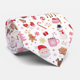 Corbata Navidades rojos Winter Wonderland Santa Claus