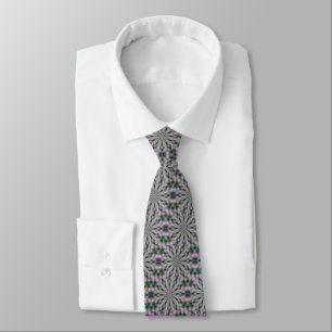 Corbata Navidades rosettes en morado, verde y negro