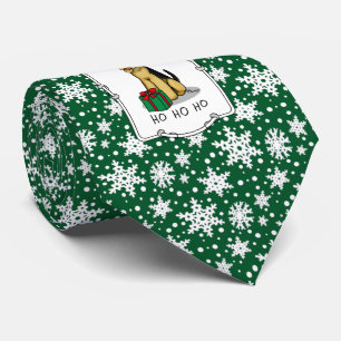 Corbata Navidades Santa Airedale Terrier HO HO HO Funny