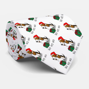 Corbata Navidades Santa Basset Hound (tri color 1) Cute