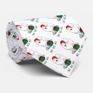 Corbata Navidades Santa Claus Gorra Samoyed Dog Funny