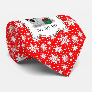 Corbata Navidades Santa Claus Gorra Skye Terrier (plata)