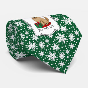 Corbata Navidades Santa Goldendoodle (rojo dorado) Cute de