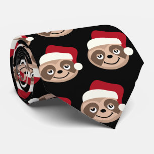 Corbata Navidades Santa Sloth Slothmas Xmas Tie