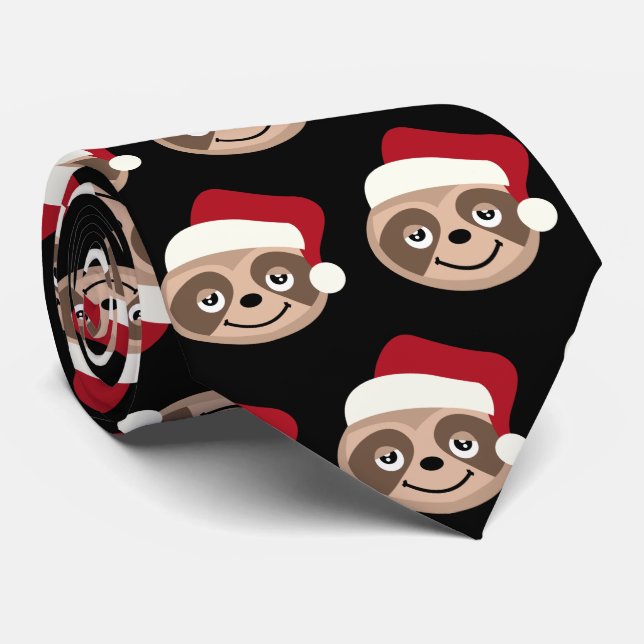 Corbata Navidades Santa Sloth Slothmas Xmas Tie (Enrollado)