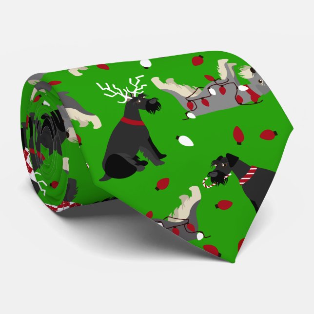 Corbata Navidades Schnauzer Neck Tie (Enrollado)