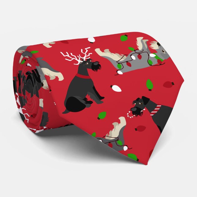 Corbata Navidades Schnauzer Neck Tie (Enrollado)
