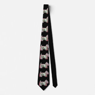 Corbata Navidades Scottie Terrier Tie