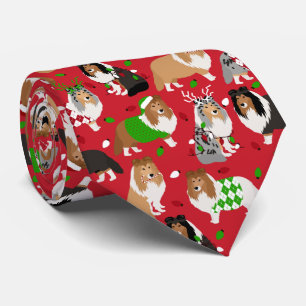 Corbata Navidades Sheltie Shetland Sheepdog