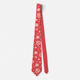 Corbata Navidades singulares del patrón rojo