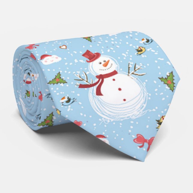 Corbata Navidades Snowman (Enrollado)