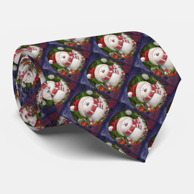 Corbata Navidades Snowmen (Enrollado)