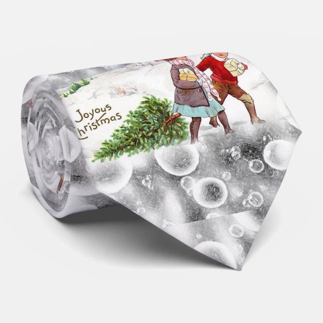 Corbata Navidades Te, Vintage (Enrollado)