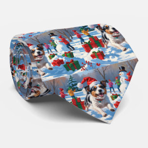 Corbata Navidades Terrier Australianos celebran escena de 