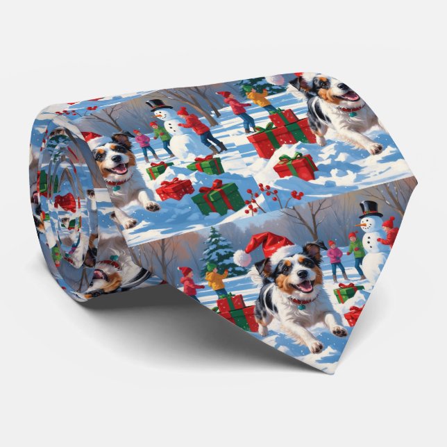 Corbata Navidades Terrier Australianos celebran escena de  (Enrollado)