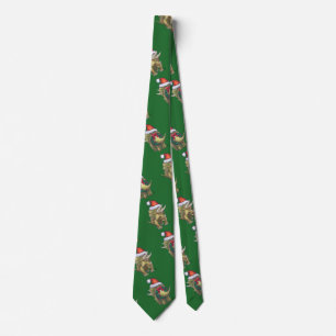 Corbata Navidades triceratops verdes