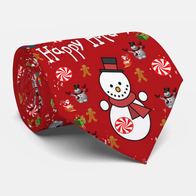 Corbata Navidades, vacaciones felices (Enrollado)