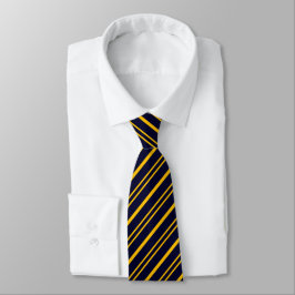 Corbata Navy Blue rayado amarillo