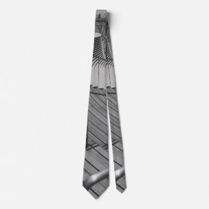 Corbata Navy Pier Stairs Grayscale Neck Ti