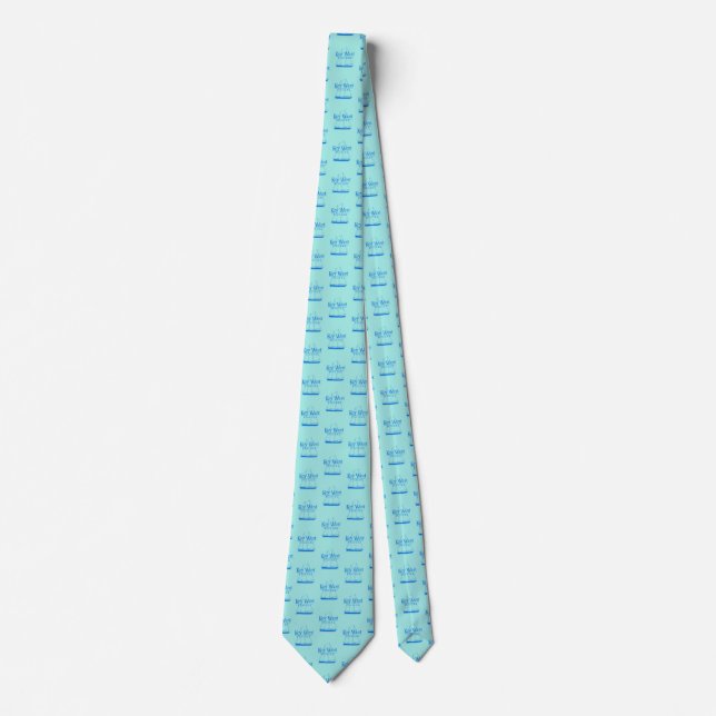 Corbata Navy Turquoise Key West Florida (Anverso)