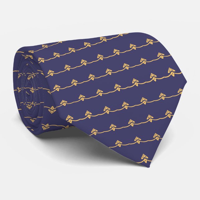 Corbata Navy y Yolk Yellow (Enrollado)