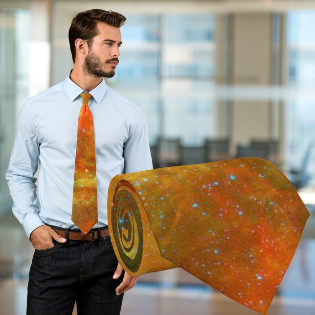 Corbata Nebulosa Naranja Necktie (North America Nebula Necktie)