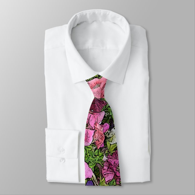 CORBATA NECESARIO FLORAL DE MENS/ PETUNIAS (Atado)