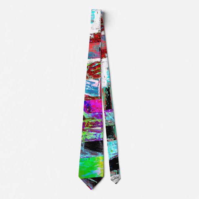 Corbata Neck Tie – Abstract Grid (Anverso)