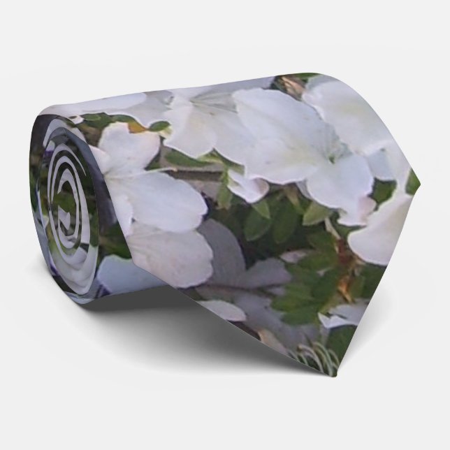 Corbata Necktie - Azalea blanca (Enrollado)