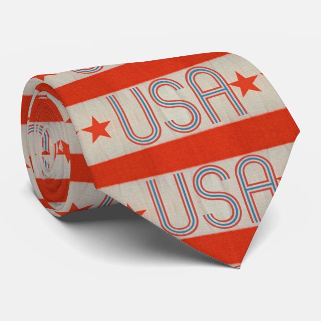 Corbata Necktie con bandera de Estados Unidos (Enrollado)