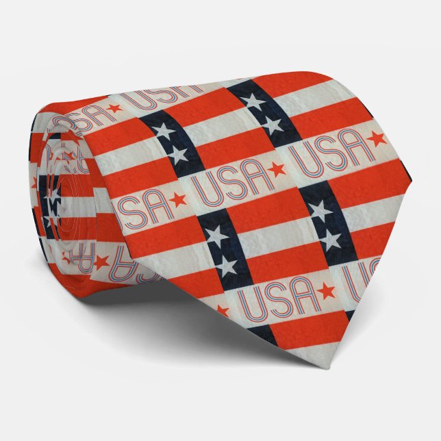 Corbata Necktie con bandera de Estados Unidos (Enrollado)