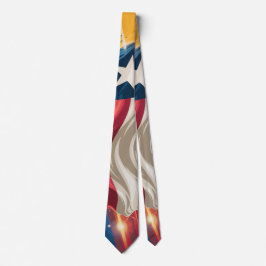 Corbata Necktie de bandera de Texas patriótica - rojo, bla