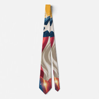 Corbata Necktie de bandera de Texas patriótica - rojo, bla