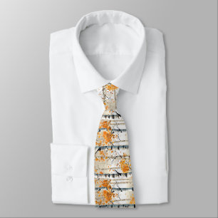 Corbata Necktie de Birch Trees de otoño